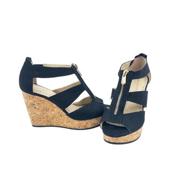 Adrian Bitadini Black Cork Wedges - Size 7.5 - Picture 4 of 8